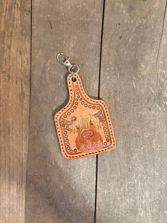 Cow tag key fob