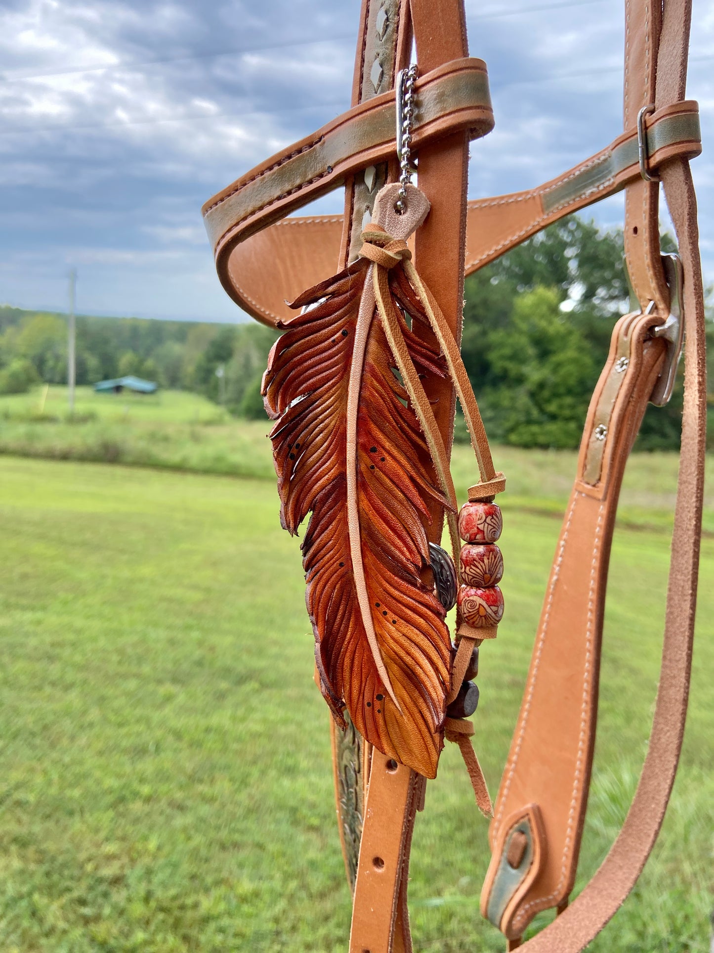 Leather feather