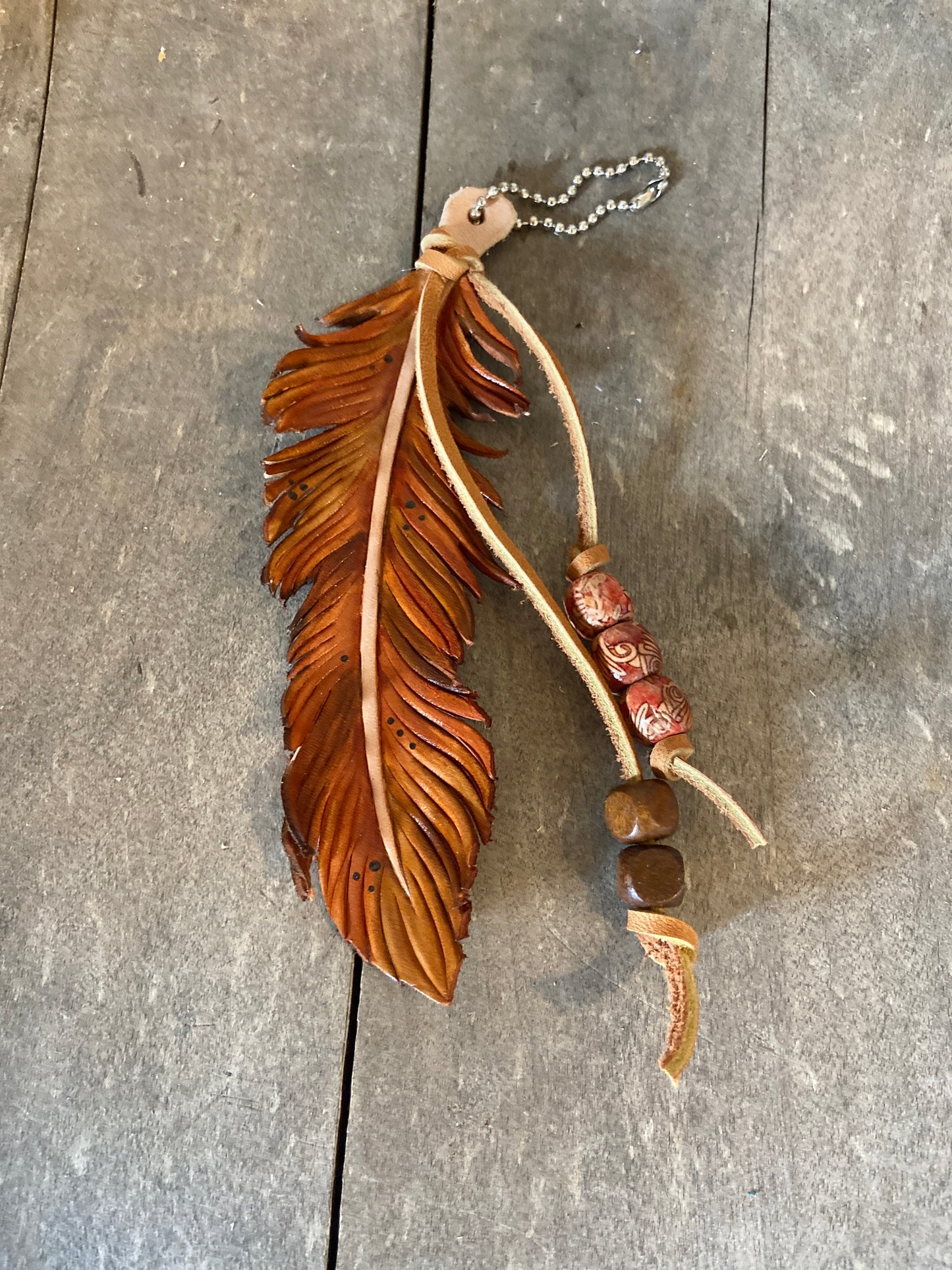 Leather feather