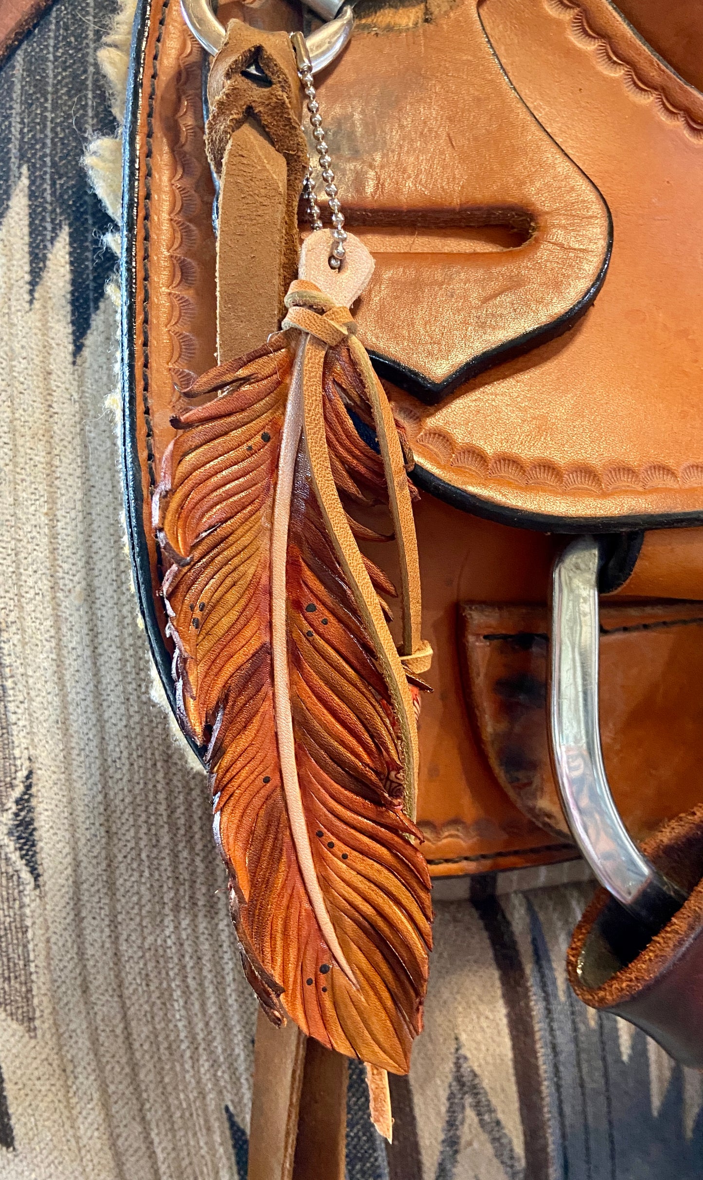 Leather feather