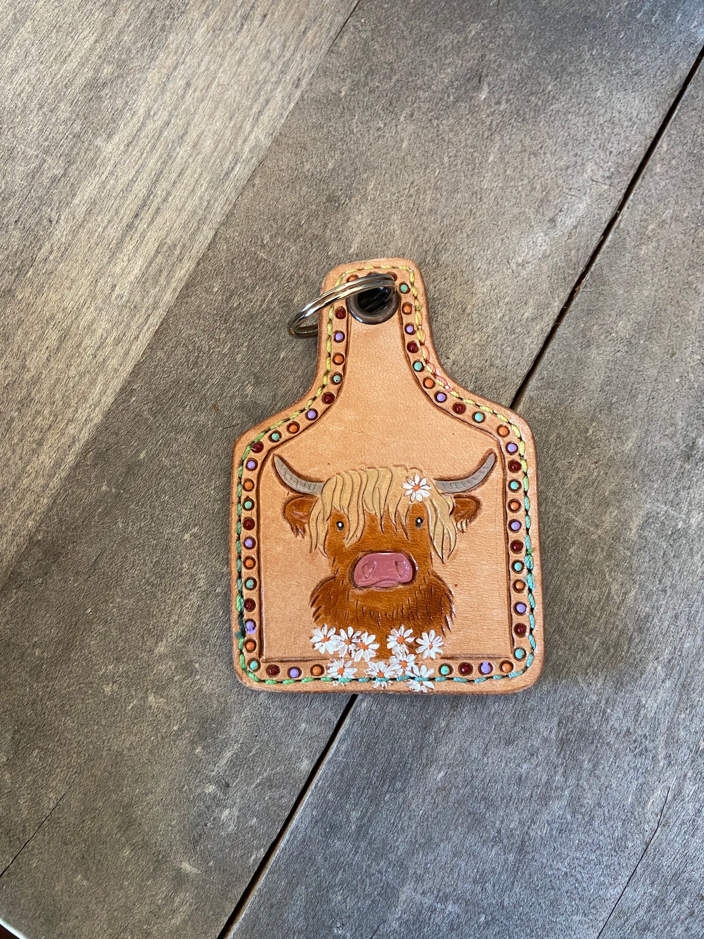 Cow tag key fob