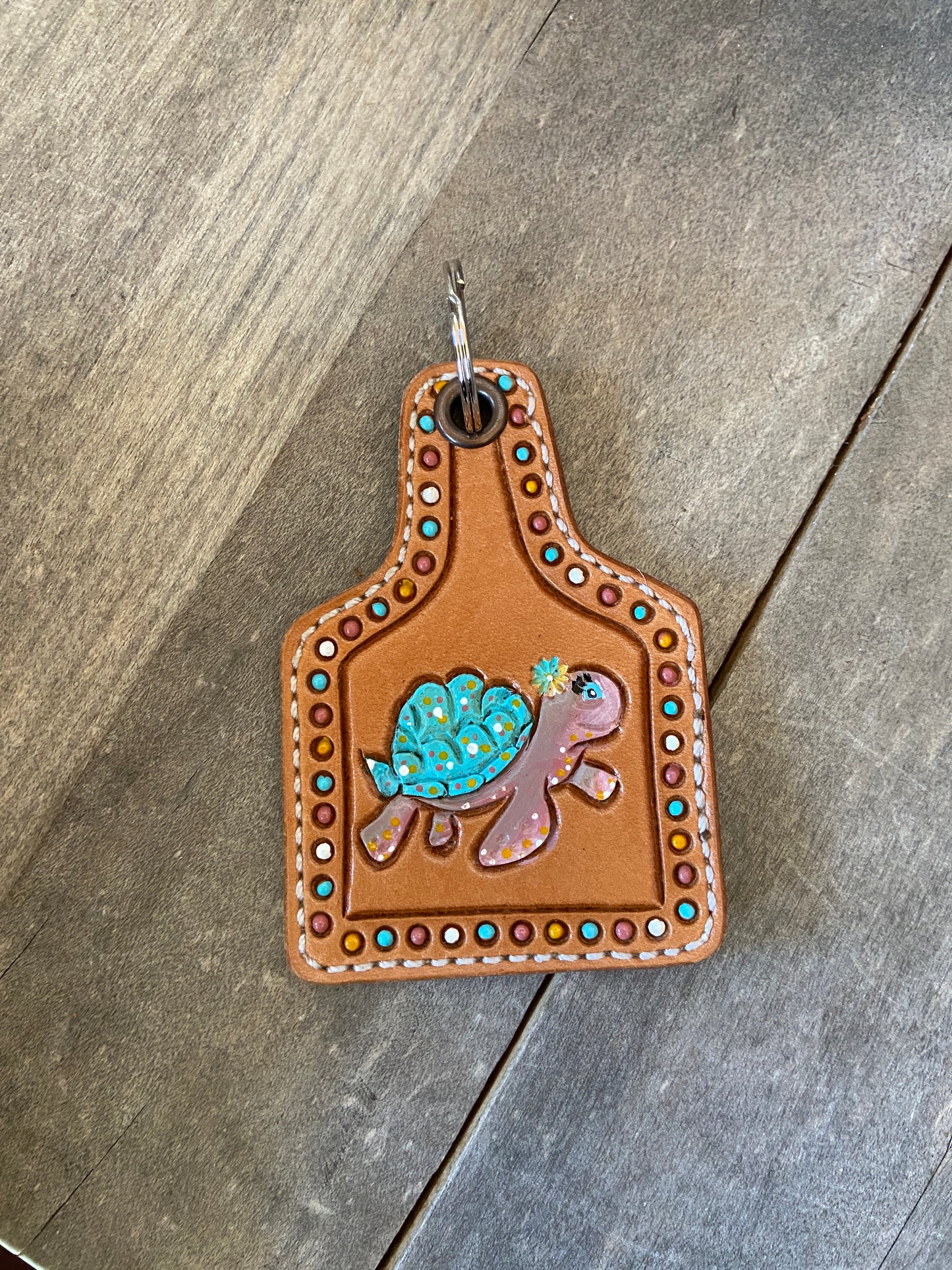 Cow tag key fob