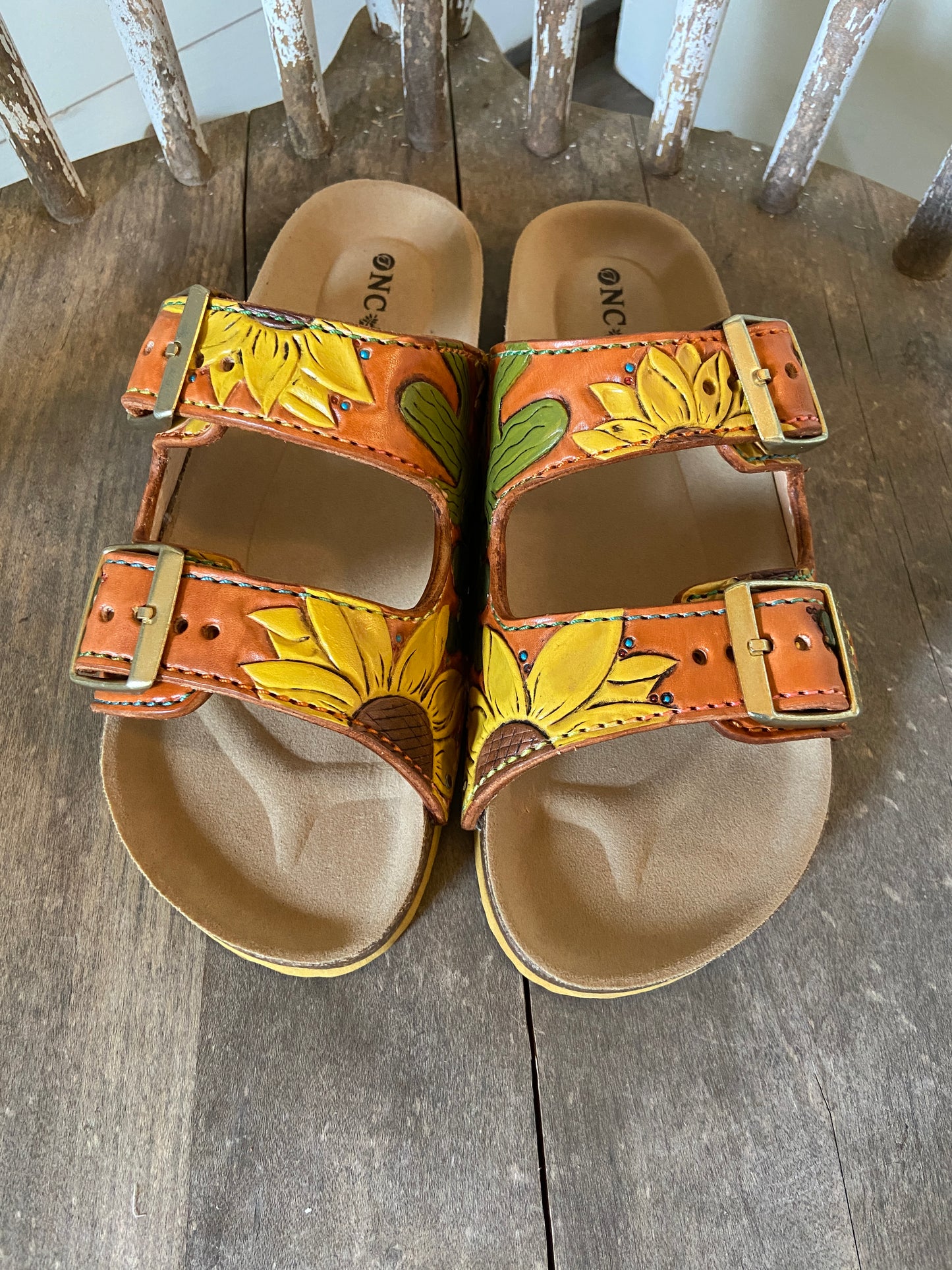 Western Style sunflower sandals