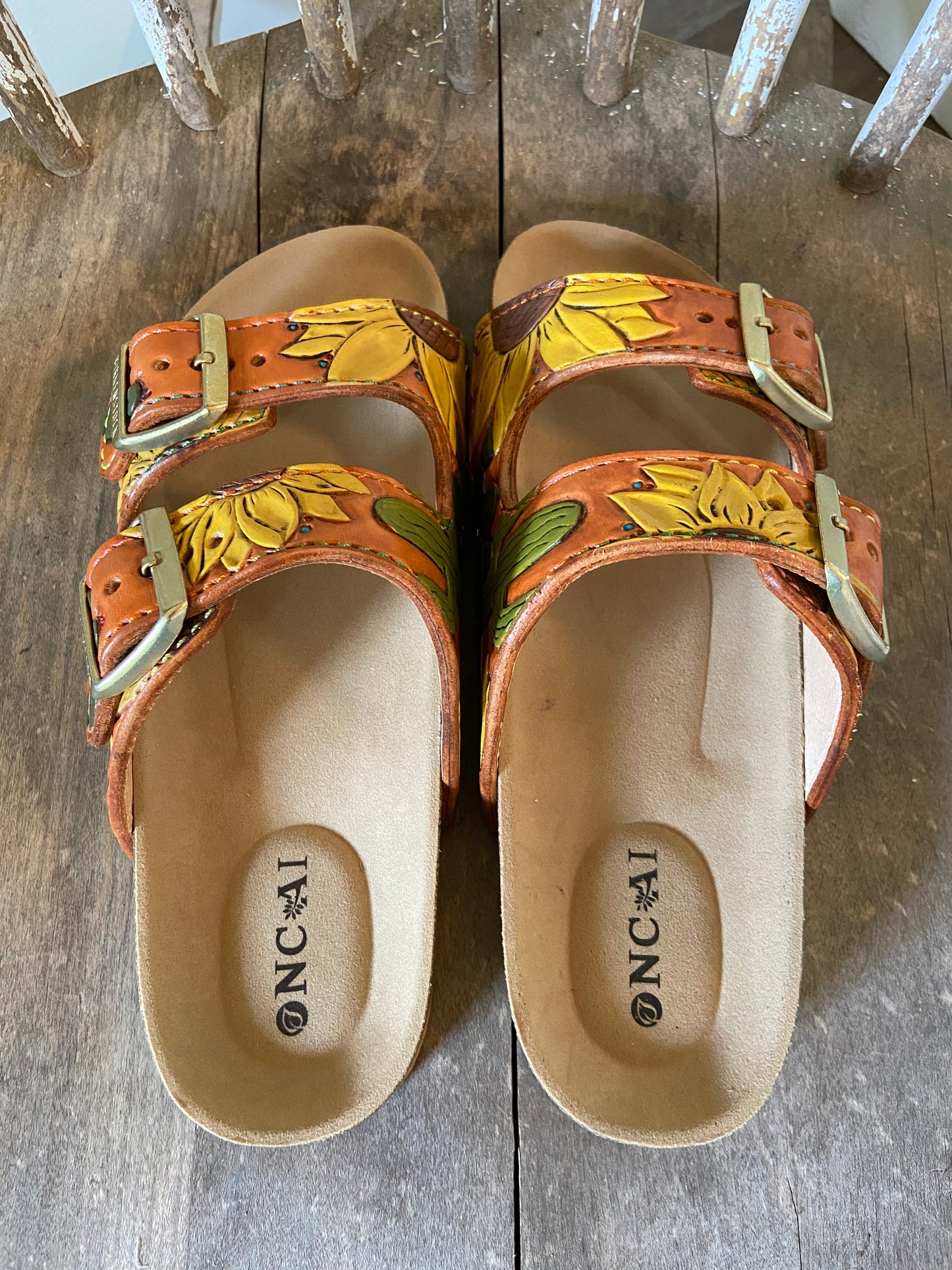 Western Style sunflower sandals