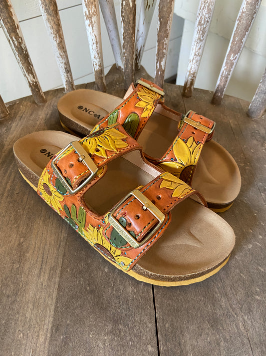 Western Style sunflower sandals