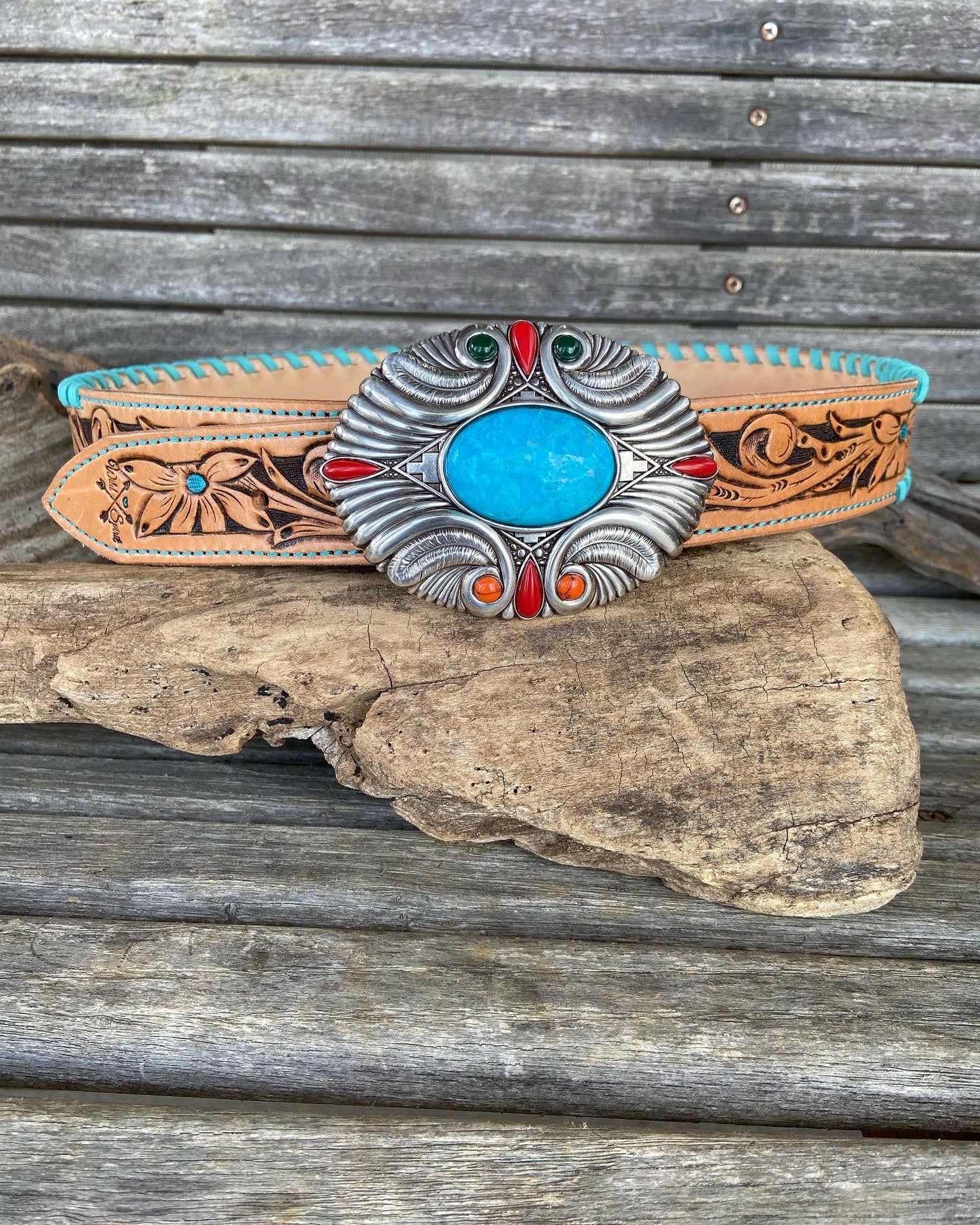 Custom leather belt