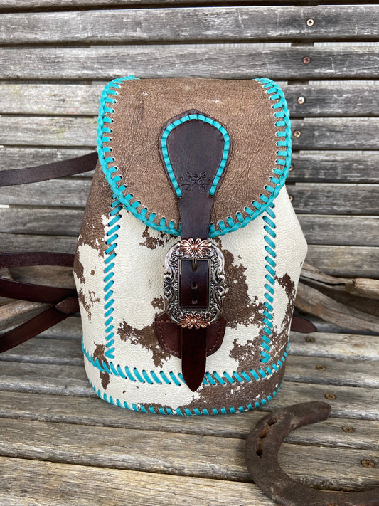 Vintage cowhide backpack