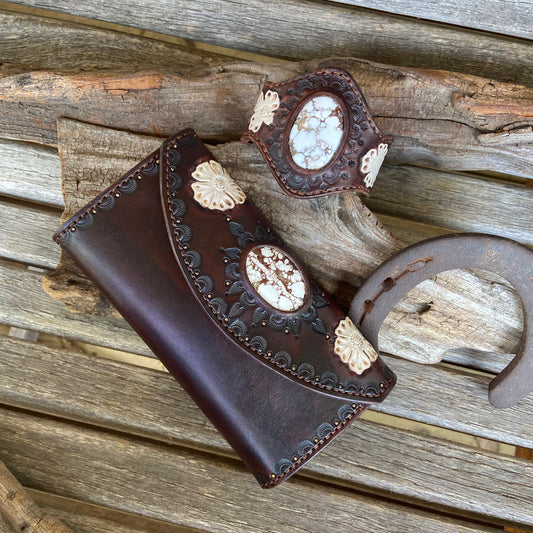 Ladies leather clutch wallet