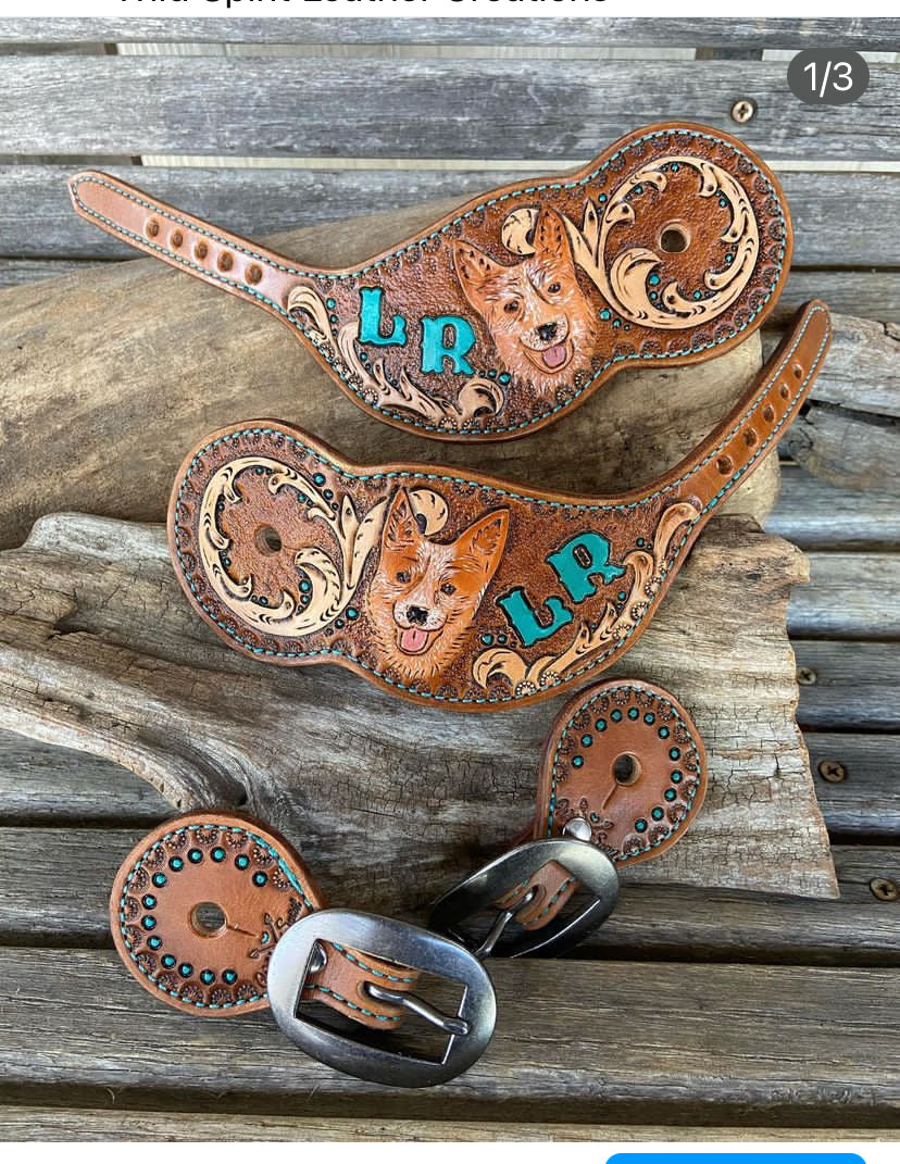 Custom spur straps – Wild Spirit Leather