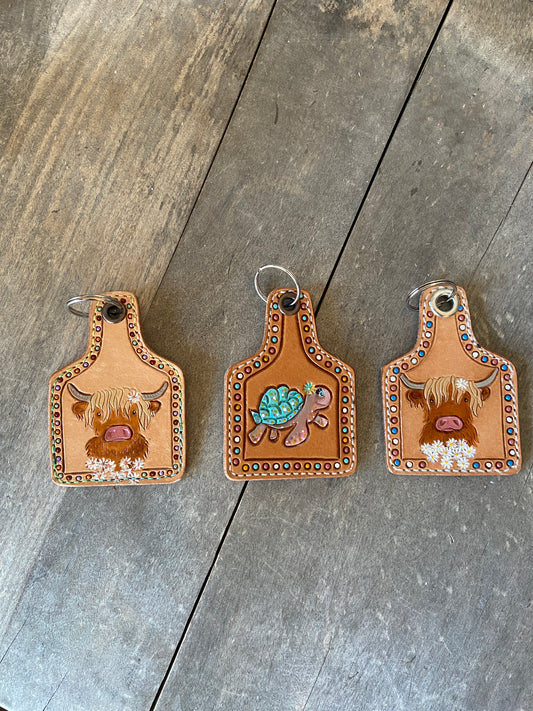 Cow tag key fob
