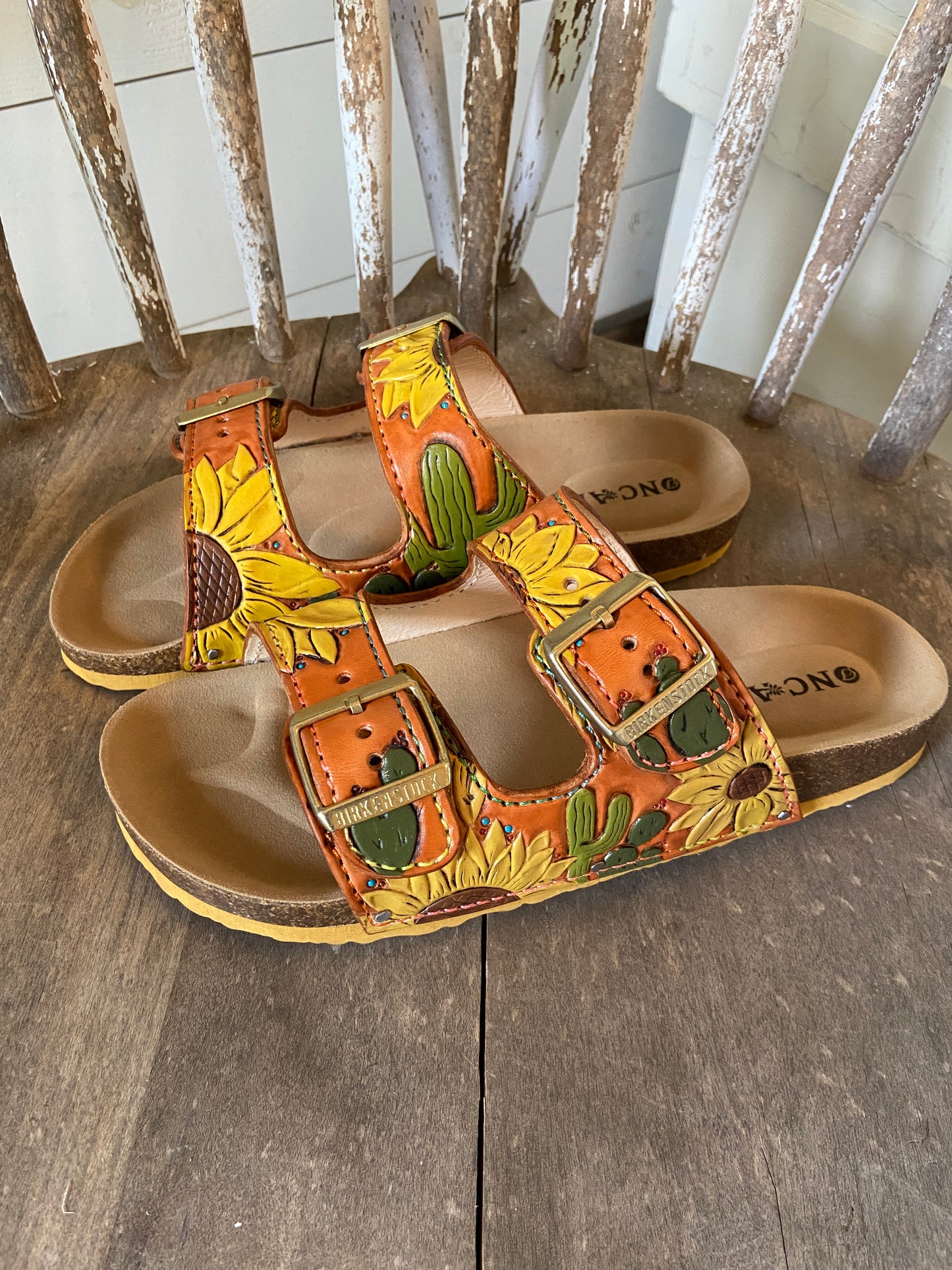 Western Style sunflower sandals