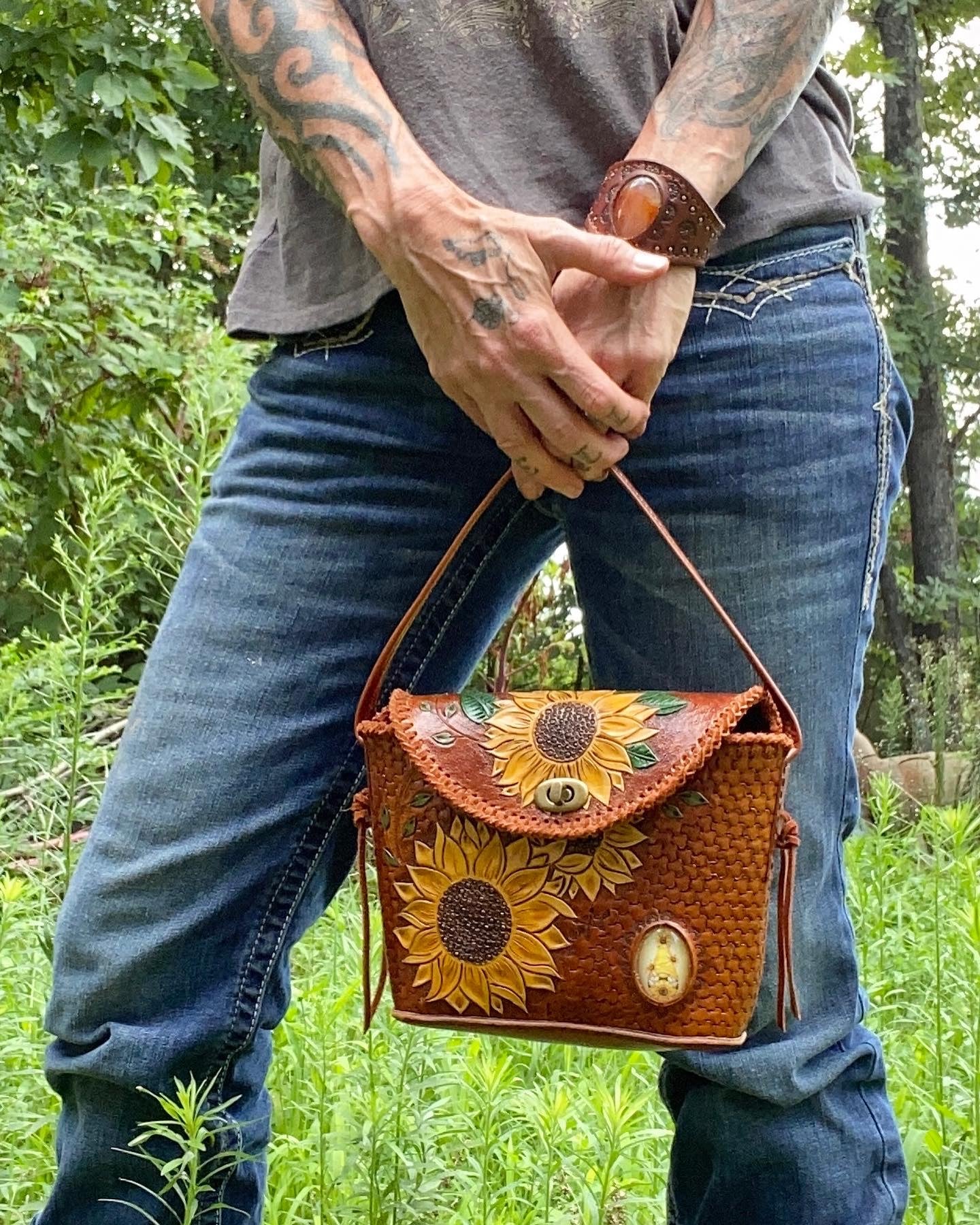 Sunflower bucket purse